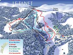 Trail map Le Tanet