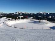 Snowmaking pond at the 8-seater chairlift Kapellen