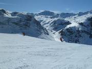 Descent at the Manchet Express in Val d'Isère