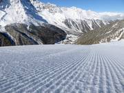 Freshly groomed slope at the Kanzel