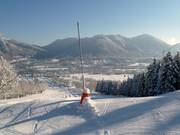 Snowmaking with lances in Wegscheid