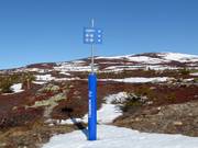 Slope signage in the Norefjell ski resort