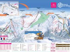 Trail map Espace San Bernardo – La Rosière/La Thuile