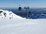 Perfect slope grooming in the Whakapapa ski area