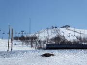 View of the Luossabacken ski area in Kiruna