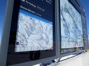 Large information boards with detailed and overall views