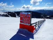 Good sign-posting on the ski slopes