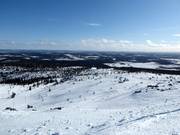 View from the summit over the Levi ski resort