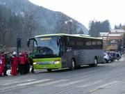 Ski bus at the valley station