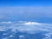 View of Mt. Ruapehu from the airplane
