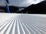 Perfectly groomed slope in Alta Badia
