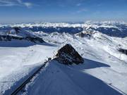 View over the ski resort of Kitzsteinhorn from the Gipfelwelt 3000