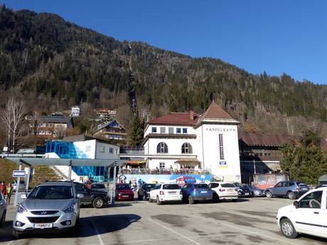 Feldkirchen: access to ski resorts and parking at ski resorts – Access, Parking Gerlitzen