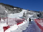 South descent with ski bridge (since 2018)