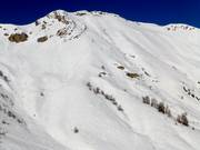 Freeride potential below the 6-seater chairlift Dôme