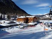 The Hotel Bad Moos directly on the slopes