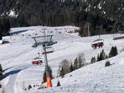 The two chairlifts in the Goldeck ski area