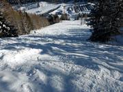 Deep-snow slope below the Alp Pradame