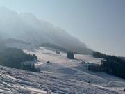 View of the Zahmer Kaiser ski area