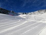 Excellent slope grooming in the Schwemmalm ski area