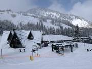 The lifts start at the parking lot.