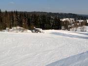 The easy slope in the lower section