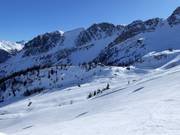 View over the ski resort of Ladurns