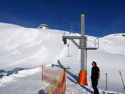 Staff is present at the drag lift