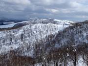 View towards the Isola No. 4 quad mountain station with open ski area