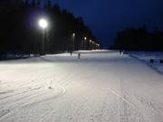 Easy night ski slope