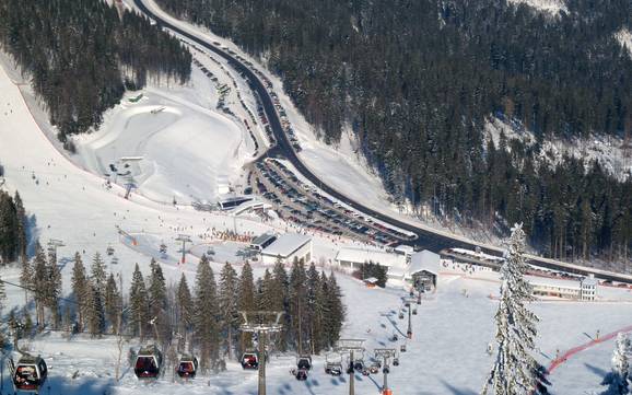 Zwieseler Winkel: access to ski resorts and parking at ski resorts – Access, Parking Arber
