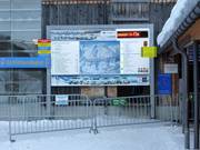 Large information board at the valley station