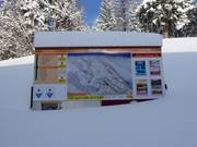 Large information board at the mid-station