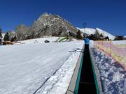 Conveyor belt in the children's area at the Piffing mountain station