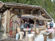 Après-ski at the Rosengarten on the valley run to Welschnofen