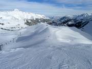 Start of the slopes at Luegli