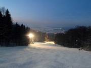 Night ski slope