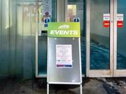 Information board at the entrance