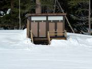 Toilet cabins in the ski area