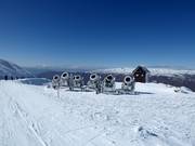 The snow cannons are waiting for their next use