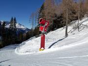 Snow cannon in the ski resort of Drei Zinnen Dolomites
