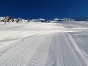 Groomed slope in Obergurgl