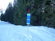 Slope signage on the Postalm