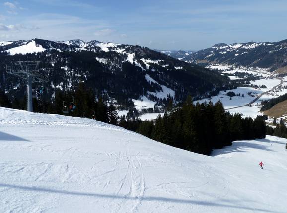 View from the Riedberger Horn of the Balderschwang ski resort