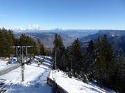 View from the mountain station of the single chairlift