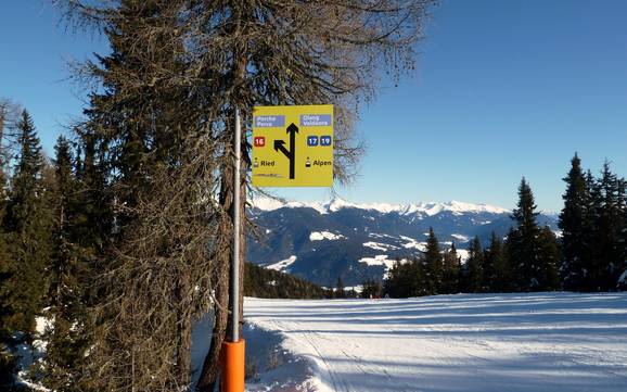 Rieserferner Group: orientation within ski resorts – Orientation Kronplatz (Plan de Corones)