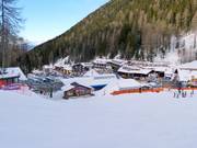 View of the hotels in Pampeago