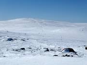 View of the summit of Dundret with cross-country ski trails