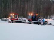 The snow groomers are heading out