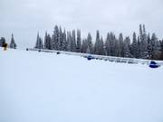 Practice slope with conveyor belt at the mountain station